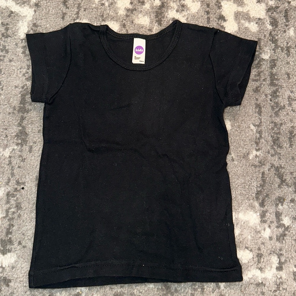 American Apparel size 4 black t-shirt girls